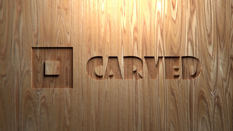 Text Carved out from a Wooden Plank preview image 1
